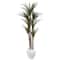 5.8ft. Giant Yucca Artificial Tree in White Planter